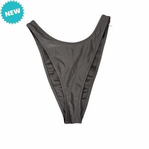 Wild Fable Bikini Bottoms Small Black Mid Rise Ultra High Leg Super Cheeky NWT